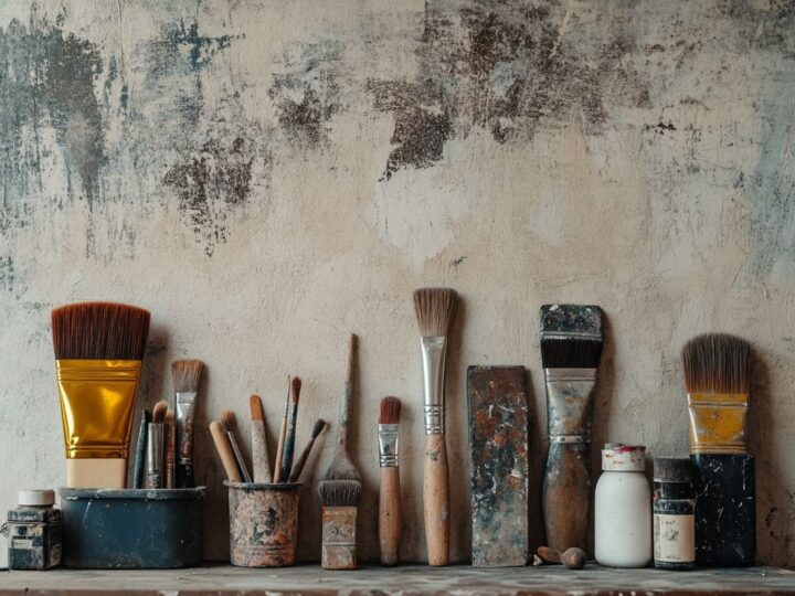 Les outils indispensables pour la peinture sur du crepis en interieur