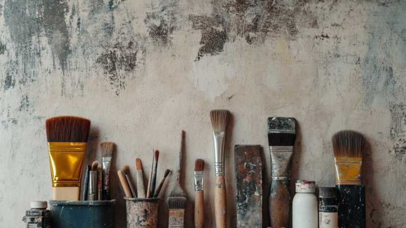 Les outils indispensables pour la peinture sur du crepis en interieur